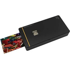 Kodak Mini-Mobil W-LAN & NFC 4.7 x 7,5 cm Fotodrucker mit fortgeschrittener Sublimations-Tintendrucktechnologie & Fotokonservierungsschicht (Schwarz) Kompatibel mit Android & iOS.