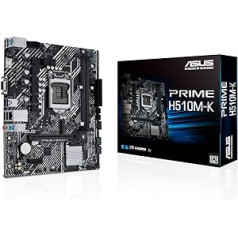 ASUS Prime H510M-K Gaming Motherboard Socket Intel LGA 1200 (Intel H510, mATX, PCIe 4.0, Intel 1GB Ethernet, HDMI, D-Sub, SATA 6Gbit/s, COM Header, RGB Header)