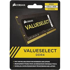 Corsair Value Select SODIMM 8GB (1x8GB) DDR4 2133MHz C15 Speicher für Laptop/Notebooks - Schwarz