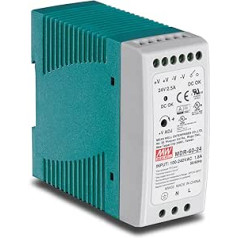 TRENDnet TI-M6024 60W Industrial Single Output DIN Rail Power Supply Universal AC Input Extreme -20 to 70°C (-4 to 158°F) Operating Temperature Range