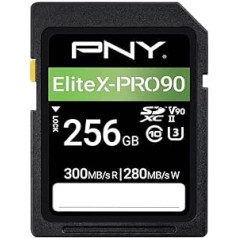 PNY 256GB X-PRO 90 Class 10 U3 V90 UHS-II SD Flash Memory Card