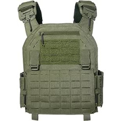 Tactical Airsoft Plate Carrier Upgrade Military JPC Lasercut Plate Carrier Airsoft Tactical Protective Vest Made of 1000D Nylon QRS MOLLE Compatible Plate Carrier Robust Vest for Men