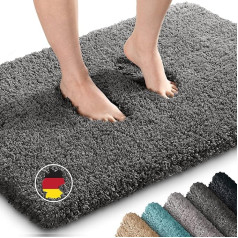 Fluffy bath mats and bath mats in all colours 50 x 80 cm. Ideal as a bathroom rug, toilet mat without cut-out and deep pile bathroom mat. Bath Mat Grey Bath Mat Grey Bath Mat Grey