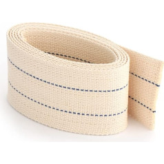 NKlaus 40280 Set of 2 x 1 Metre, 48 mm, 100% Natural Cotton Lamp Wick, Flat Strand Wick, Lantern Wick for Oil Burner, Oil Lamp with Purified Petroleum