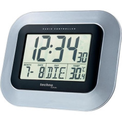 Technoline WS 8005 Radio Wall Clock 22.6 x 3 x 18 cm Silver / Black