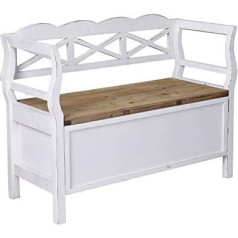 ‎Unbekannt Unbekannt Palazzo Exclusive Vintage Country House Style Bench Wooden Bench Seat Chest Chest Chest MXA043