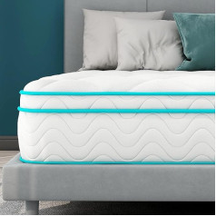 Aotumm Ciort Single Mattress - 90 cm Medium Firm Hybrid Mattress, 27 cm Hybrid Mattress with Breathable Foam, Zone Support, Single Mattress (90 x 190 x 27 cm)