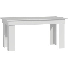 Adgo Madras Dining Table 160 x 80 x 75 cm, Rectangular Table with 4 Legs for Family, Dining Room Table, Family Table, Kitchen Table for 4 People, Coffee Table, Living Room, Dining Room, Kitchen