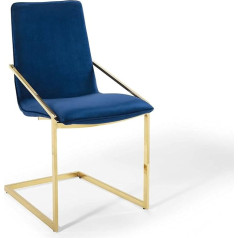Modway Pitch Performance Velvet Dining Chair, Gold/Navy