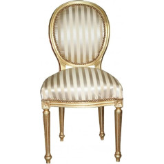 Casa Padrino Baroque Dinner Chair Gold/Gold Mod 2 / Round