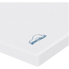 Wowttrelax Mattress Topper Double Layer 2 Inch Memory Foam Double Mattress Topper with Anti Dust Mite and Breathable Cooling Mattress Topper for Back Pain (135 x 190 x 5 cm)