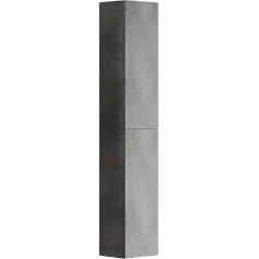 Mama Store ERA Reversible 2-Door T-Door Hanging Pillar, Wood, Concrete Grey, L. 30 x P. 22 x H. 160 cm