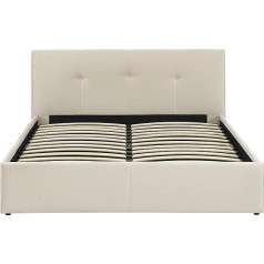 ‎Baïta BAÏTA Seguro Velvet Storage Box in Beige Cream 140 x 190 cm with Slatted Base