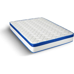 Imperial Confort Copenhagen 21 Mattress, Viscographene Aloe Vera Foam 3D AirFresh, White/Blue, 140 x 200 cm