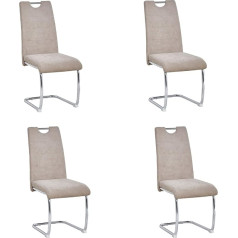 Shiito - 4 modern style dining chairs - 100 x 43 x 42 cm - Marc model - elegant package - ergonomic seat and metal legs - mink fabric