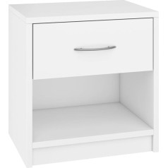 Sodreamer White Bedside Table, Bedside Table, Bedside Table for Any Bedroom, Living Room, Teenager's Room, Small Chest of Drawers, 39 x 40 x 28 cm