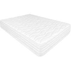 Somnia Descanso - Viskoelastische Matratze Sena wendbar (Winter-Sommergesicht), Festigkeit, mittlere Härte, Dicke 25 cm, milbendicht, antibakteriell und hypoallergen, 105 x 180 cm