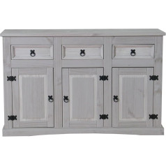 Dynamic24 Sideboard New Mexico Solid Pine Grey Mexico Chest of Drawers