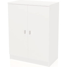 Hogar24 Es Kitchen Cabinet | 2 Doors | White | Dimensions: 60 x 80 x 34 cm
