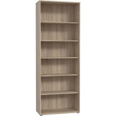 Newroom Regal 0 Sonoma Oak Bookcase Modern - 73.7 x 197.5 x 34.8 cm (W x H x D) - Standing Shelf Cabinet - [Albus.Thirteen] Office Study Living Room