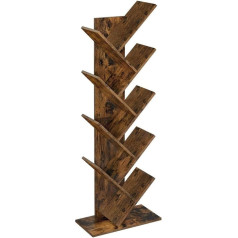 Vasagle 8 Tier Tree Shape Wooden Shelf CD Shelf for Living Room Office