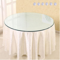 Kdlkct6 Round Table Top Made of Tempered Glass Thickness 9 mm Glass Top, Table Glass Top Replacement Part for Dining Table, Coffee Table or Garden Tables, Diameter 300 mm ~ 800 mm, Polished Edges