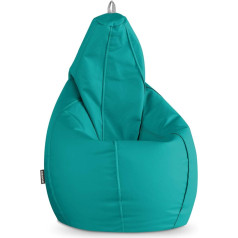 Happers Faux Leather Indoor Bean Bag Pear Turquoise XL