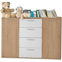 Forte Möbel Winnie Sideboard in Sonoma Oak with 4 Drawers