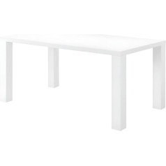 Vente-Unique - Dining table for 6 people - MDF lacquered - white - Monica
