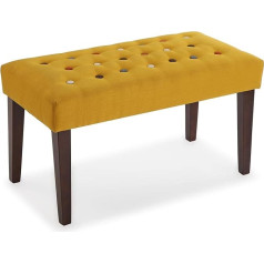 ‎Versa Versa Botones Bedroom Stool Stool Hallway Hallway Entrance Bench Colorful Measures 43 x 40 x 80 cm Cotton and Wood Yellow