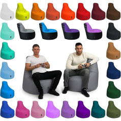 Bubibag Gaming Bean Bag | Gamer Beanbag | Entertainment Gamer Chair Available in 62 Colours and 2 Sizes | Ergonomic Design (Diameter: 80 cm, Anthracite)