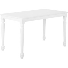 Beliani Cary Dining Room Table White 75 x 120 x 75 cm Wooden Table