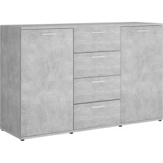 Vidaxl Concrete Grey Sideboard 120 x 35.5 x 75 cm