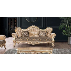 Jv Möbel Sofa 3 Seater Sofas Seat Classic Couch Luxury Textile Living Room Three Seater New