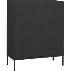 Vidaxl Storage Cabinet Sideboard Chest of Drawers Steel Cabinet Side Cabinet Multi-Purpose Cabinet Book Cabinet Standing Cabinet Anthracite 80 x 35 x 101.5 cm Steel