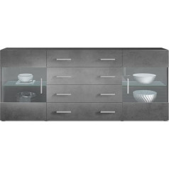 Vladon Bari V1 V2 Black Sideboard