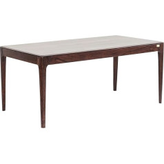 Kare Brooklyn Walnut Design Table, Brown, Dining Table, Solid Wood Table, Sheesham Wood, Partially Handmade, 76 x 100 x 200 cm (H x W x D)