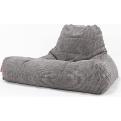 Lounge Pug , Giant Bean Bag Lounge Chair Pom-Pom Anthracite