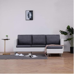 Musevane 3 Seater Sofa with Cushion White Faux Leather
