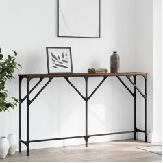 LAPOOH Konsolentisch Braun Eichen-Optik 140x23x75 cm Holzwerkstoff, Console Table, Kommode, Beistelltisch, Wohnzimmertisch, Beistellregal, Medienkonsole, Seitentisch - 837776
