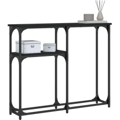 Gecheer Console / Side Table / Hallway Table / Storage Table / Wall Table / Dressing Table Black 90 x 22.5 x 75 cm Wood Material