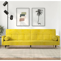 Ciadaz Sofa Bed, Couch, Sofa Bed, Sitting Area Living Room Sofa, Living Room Sofa, Living Room Sofa, Sofa Guest Room with Cushion, Yellow Velvet