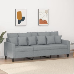 CIADAZ 3-Sitzer-Sofa Hellgrau 180 cm Stoff, Sofas & Couches, Sofa Wohnzimmer, Sofa Für Jugendzimmer, Relaxsofa, Sofa Für Schlafzimmer, Polstersofa - 359275