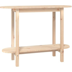 Vidaxl Console Table, Table for Living Room, Hallway, Entrance Area, Hallway Table with Lots of Storage Space, Side Table, Telephone Table, Solid Pine Wood