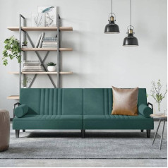 Ciadaz Sofa Bed with Armrests, Dark Green, Velvet Sofa with Sleep Function, Sofa Bed, Sofa Bed, Sofa Bed, Couch Bed, Sitting Area, Living Sofa