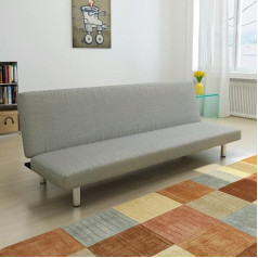 Barash Sofa Bed Grey Polyester Sofa with Sleep Function Sofa 2 Seater Garden Sofa