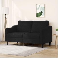 ZEYUAN 2-Sitzer-Sofa Schwarz 140 cm Stoff, Loungesofa, Sofas & Couches, Relaxsofa, Couch für Wohnzimmer, Couch Mit Schlaffunktion - 359363