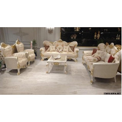 Jv Möbel Upholstery Set Baroque Rococo Sofa Set Couch Set Sofa Furniture 5 Pieces New