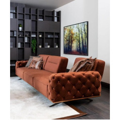 Jv Möbel Multifunctional Four-Seater Couch Sofa Adjustable Terracotta Sofa Couchen Cushion