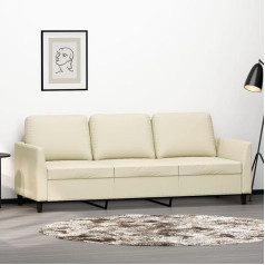 LAPOOH 3-Sitzer-Sofa Creme 180 cm Kunstleder, Sofas & Couches, Sofa Wohnzimmer, Sofa Für Jugendzimmer, Relaxsofa, Sofa Für Schlafzimmer, Polstersofa - 359339